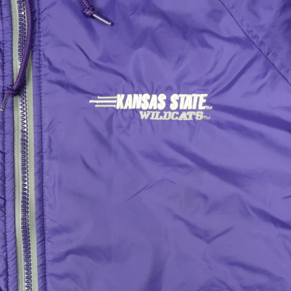 Kansas State Wildcats‎ Jacket Mens Large Hooded Full Zip Red Oak Sportswear